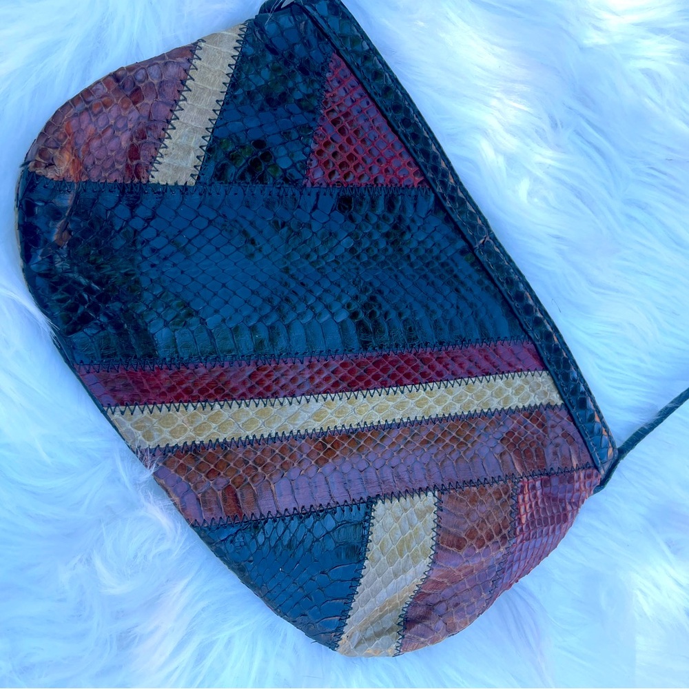 Vintage 60s snakeskin patchwork purse